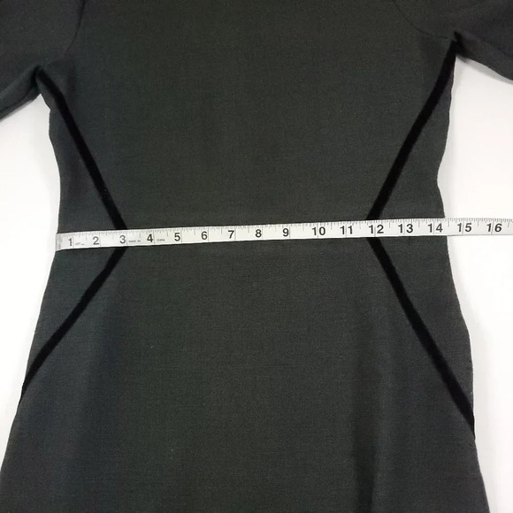Armani Exchange Dress Women's Size Small Gray Black Knee Length 3/4 Sleeve - Picture 9 of 12
